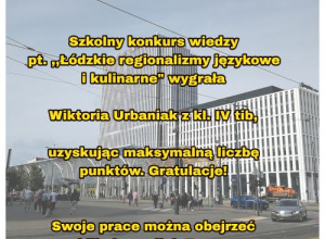 Wyniki konkursu o regionalizmach Wyniki konkursu o regionalizmach