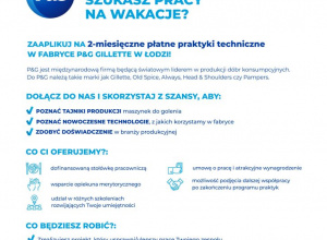 Uwaga uczniowie P&G zaprasza na płatne praktyki Uwaga uczniowie P&G zaprasza na płatne praktyki